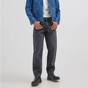 Vintage 90s Lee Men’s Black Denim Straight Leg Jeans size 36